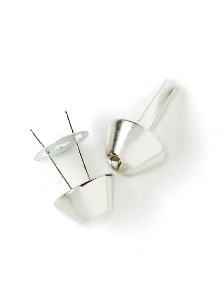 Patins à clouer pour sacs, 15mm, argenté