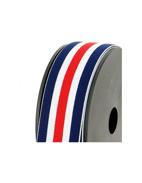 Elastique fantaisie tricolore, 40 mm