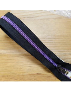 Fermeture Eclair Z92, maille métallisée, violet, 45cm