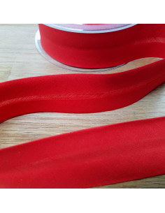 Biais tout textile, polycoton, 40mm, rouge