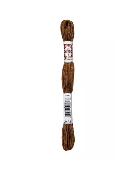 Fil à broder, Retors Mat DMC Art 89, 10 m, Chocolat (2433)
