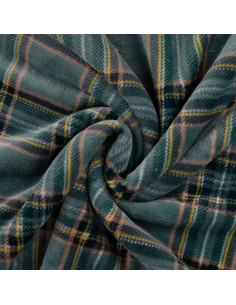 Polaire doudou imprimée, carreaux, vert 2