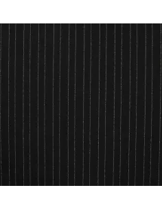 Tissu, Jersey Milano, Rayures Lurex Argent, Laize 150 cm, Mélange Polyester Lurex Stretch Oeko-Tex