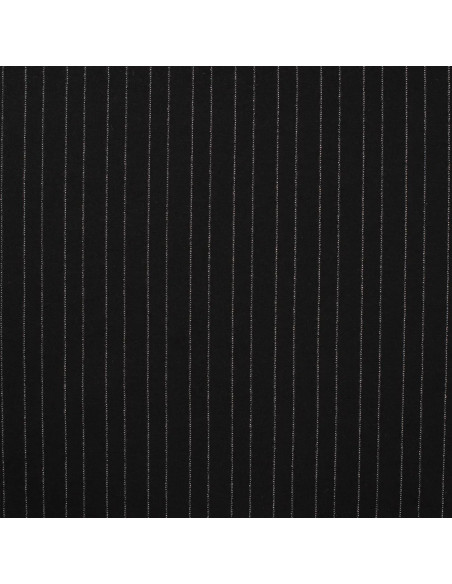 Tissu, Jersey Milano, Rayures Lurex Argent, Laize 150 cm, Mélange Polyester Lurex Stretch Oeko-Tex