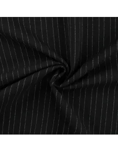 Tissu, Jersey Milano, Rayures Lurex Argent, Laize 150 cm, Mélange Polyester Lurex Stretch Oeko-Tex 2