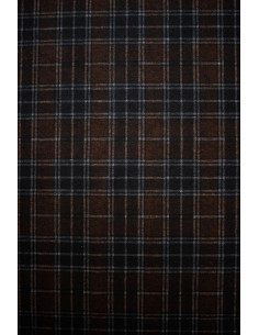 Jersey milano, carreaux marrons