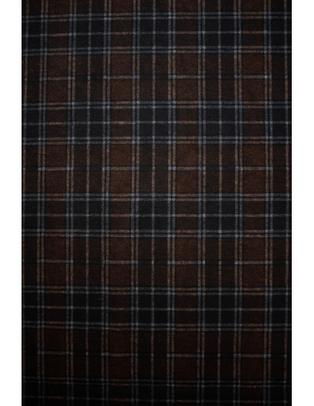 Jersey milano, carreaux marrons