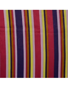 Tissu, Microfibre Satinée Rayures, Pourpres, Laize 145 cm, 100% Polyester