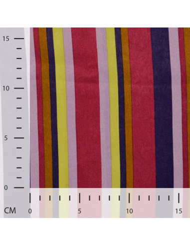 Tissu, Microfibre Satinée Rayures, Pourpres, Laize 145 cm, 100% Polyester