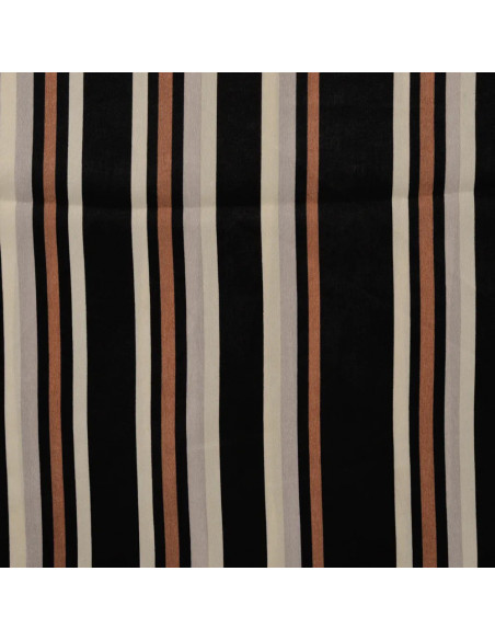Tissu, Microfibre Satinée Rayures, Caramel, Laize 145 cm, 100% Polyester