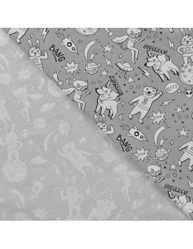 Jersey de coton, change de couleur au soleil, super ourson