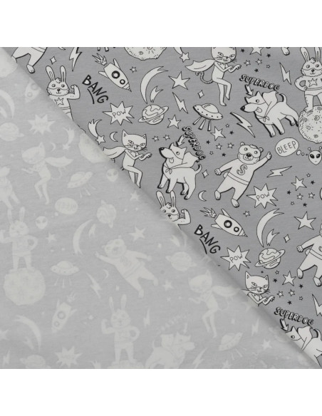 Jersey de coton, change de couleur au soleil, super ourson