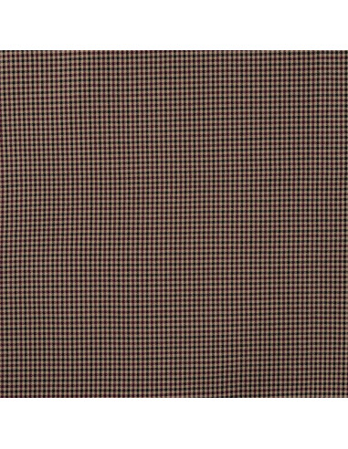Tissu, Toile Stretch, Pieds de Poule Bordeaux, Laize 150 cm, Viscose Élasthanne