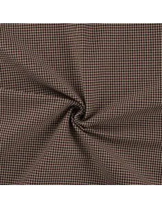 Tissu, Toile Stretch, Pieds de Poule Bordeaux, Laize 150 cm, Viscose Élasthanne 2