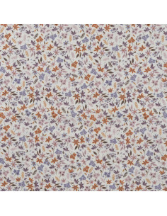 Popeline de coton, impression digitale, petites fleurs