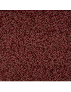 Popeline de coton, léopard, terra cotta