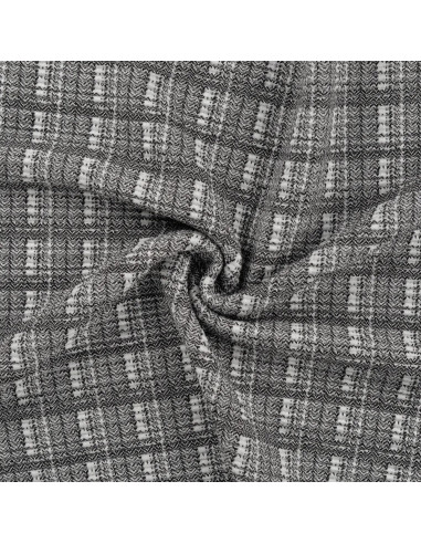 Tissu, Jersey Épais Filia, Noir & Blanc, Laize 150 cm, Rayonne Polyester Spandex