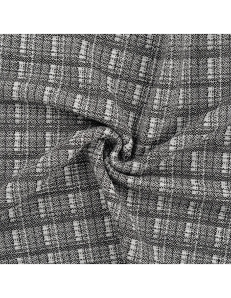 Tissu, Jersey Épais Filia, Noir & Blanc, Laize 150 cm, Rayonne Polyester Spandex