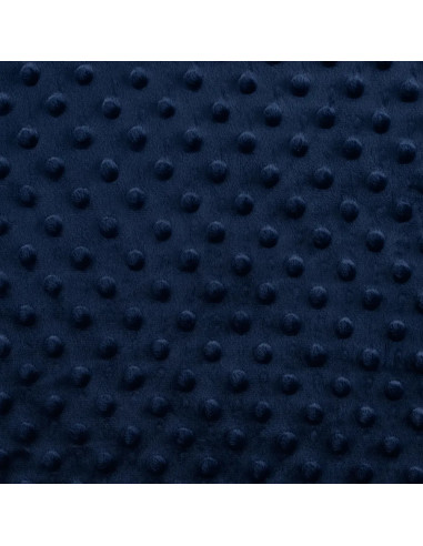 Tissu, Polaire Minky Pois Reliefs, Bleu Marine, Laize 150 cm, 100% Polyester 255g/m²