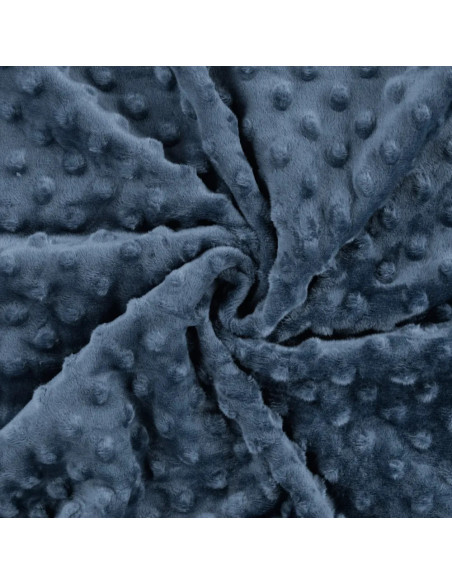 Polaire minky, bleu jeans