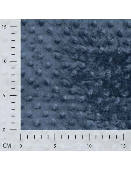 Polaire minky, bleu jeans