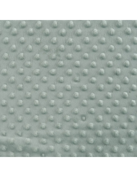 Tissu, Polaire Minky à Pois Reliefs, Vert Pâle, Laize 150 cm, 100% Polyester 255g/m²