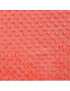 Tissu, Polaire Minky Pois Reliefs, Pêche, Laize 150 cm, 100% Polyester 255g/m² 2