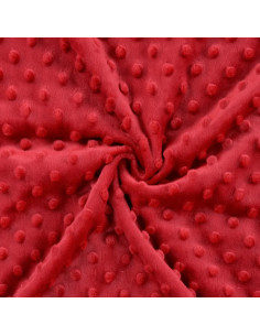 Polaire minky, rouge framboise