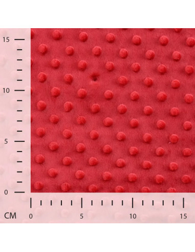 Polaire minky, rouge framboise