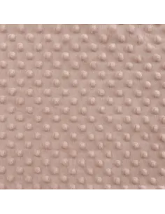 Tissu, Polaire Minky Pois Reliefs, Rose Poudré, Laize 150 cm, 100% Polyester 255g/m² 2