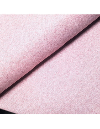 Tissu, Jersey Maille Uni, Rose Poudré, Laize 150 cm, Viscose Polyester Polyamide Stretch