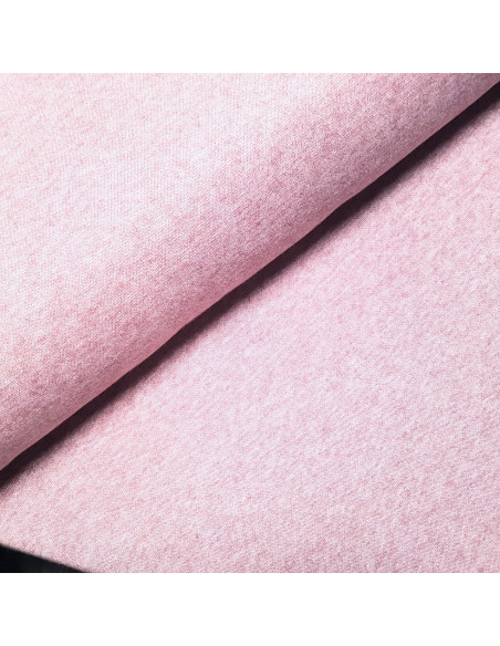 Tissu, Jersey Maille Uni, Rose Poudré, Laize 150 cm, Viscose Polyester Polyamide Stretch