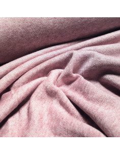 Jersey maille, uni, rose 2