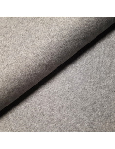 Jersey maille, uni, gris