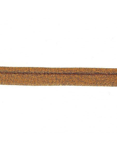 Passepoil lurex, 15mm, cuivre