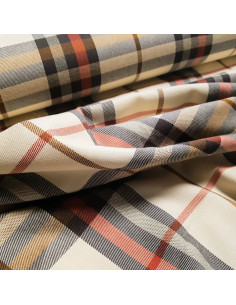 Tartan écru terra cotta 2