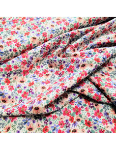 Popeline de coton, fleurs 2