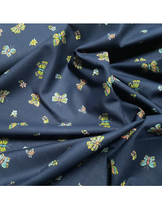 Popeline de coton, papillons 2