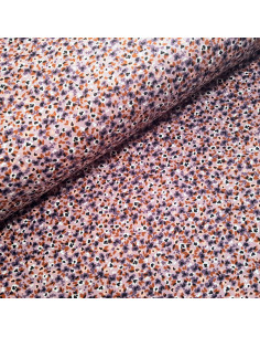 French Terry gratté, petites fleurs