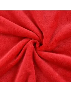 Tissu, Polaire Doudou, Rouge Framboise, Laize 150 cm, 100% Polyester 290g/m²