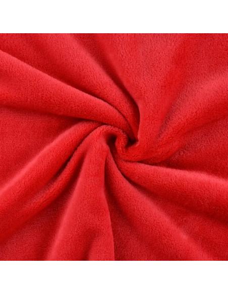 Tissu, Polaire Doudou, Rouge Framboise, Laize 150 cm, 100% Polyester 290g/m²