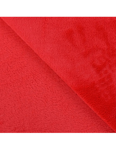 Tissu, Polaire Doudou, Rouge Framboise, Laize 150 cm, 100% Polyester 290g/m²