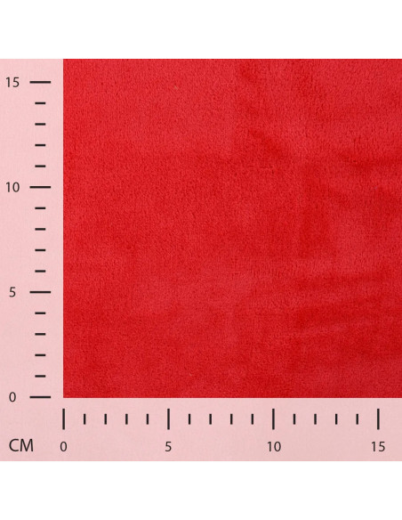 Tissu, Polaire Doudou, Rouge Framboise, Laize 150 cm, 100% Polyester 290g/m²