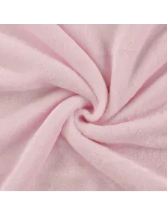 Tissu, Polaire Doudou Épaisse, Rose Clair, Laize 150 cm, 100% Polyester 290g/m²