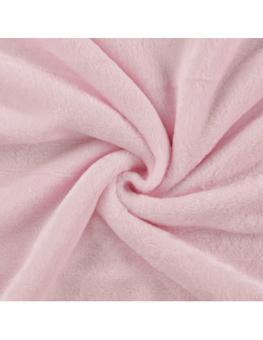 Tissu, Polaire Doudou Épaisse, Rose Clair, Laize 150 cm, 100% Polyester 290g/m²