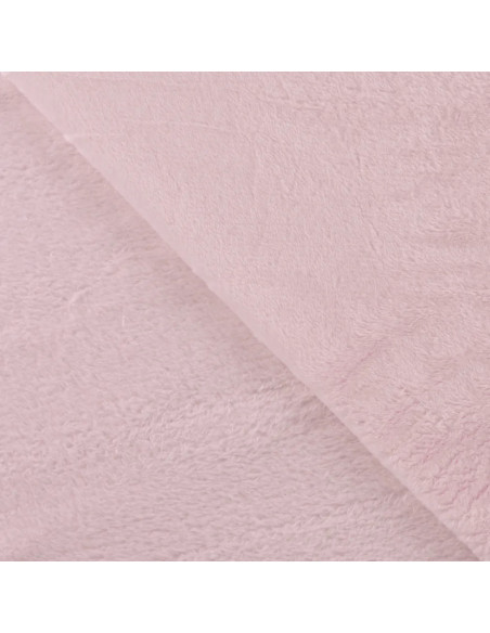 Tissu, Polaire Doudou Épaisse, Rose Clair, Laize 150 cm, 100% Polyester 290g/m²