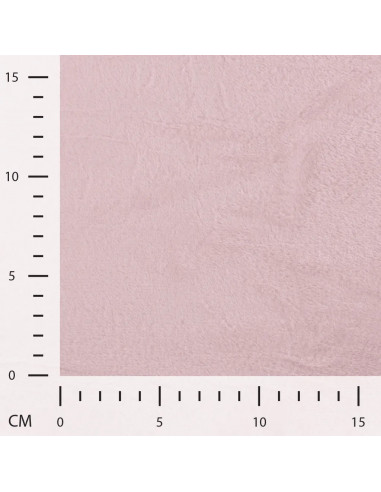 Tissu, Polaire Doudou Épaisse, Rose Clair, Laize 150 cm, 100% Polyester 290g/m²