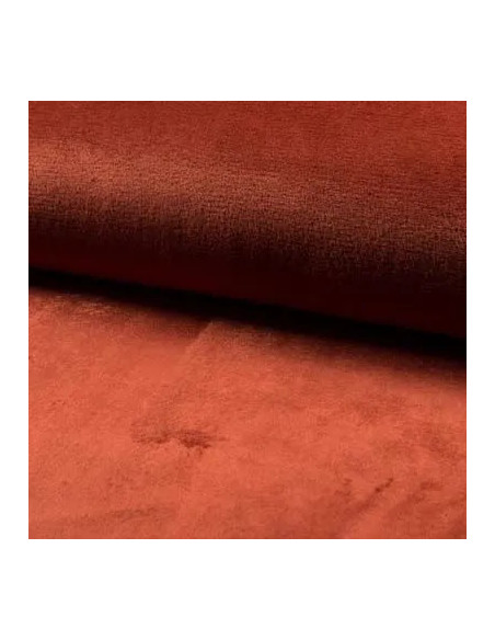 Tissu, Polaire Doudou Uni, Terra Cotta, Laize 150 cm, 100% Polyester 290g/m²