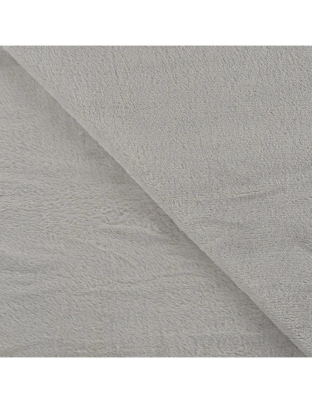 Tissu, Polaire Doudou, Gris Clair, Laize 150 cm, 100% Polyester 290g/m²
