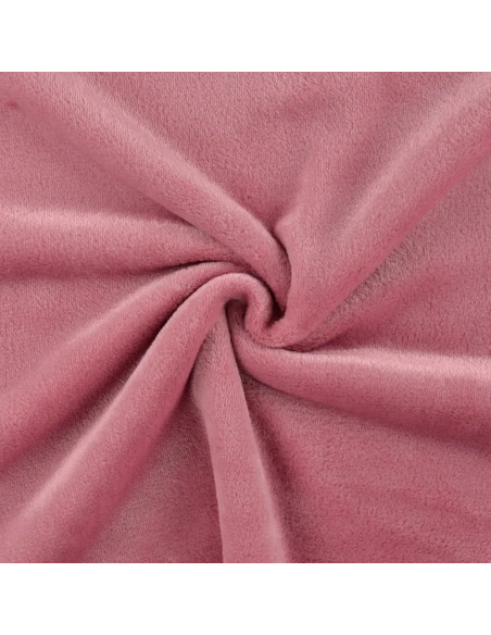 Tissu, Polaire Doudou, Vieux Rose, Laize 150 cm, 100% Polyester 290g/m²